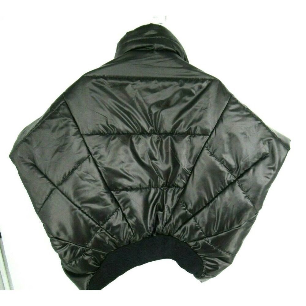 New Aakasha Black Puffer Jacket Coat Asymmetric Extravagant Winter Gym — image 6 of 8